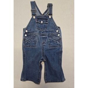 Levis Baby Girl Denim Overalls 12M Jean Overalls Dark Wash‎ Cute